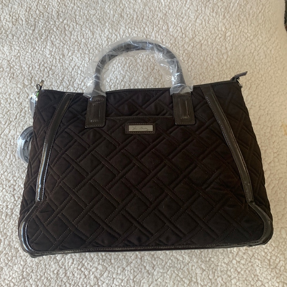 Vera Bradley NWT Trapeze Tote “Espresso”